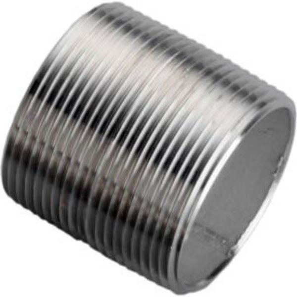 1/2 In. X 1-1/8 In. 304 Stainless Steel Pipe Nipple - 16168 PSI - Sch. 40 - Domestic, Merit Brass, Mfr#: 4008-001